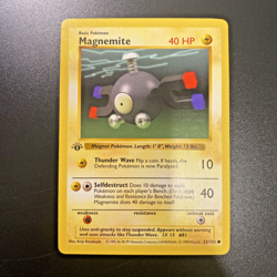 Magnemite 53/102 1st Edition Shadowless Base Set Regular LP+ - Pokemon Card - Image 1