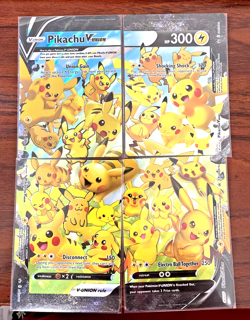 Pokemon- Pikachu V-Union #SWSH131-142 - Black Star Promo- 4 Card Set LP - Image 1