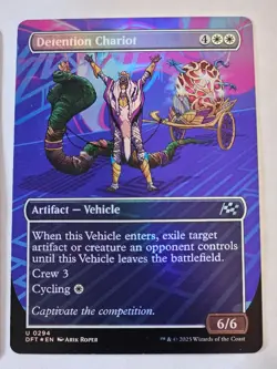 MTG - Detention Chariot Borderless FOIL - Aetherdrift - Image 1