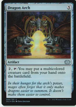 Dragon Arch 305 Uncommon Double Masters 2022 Foil Near Mint - Image 2