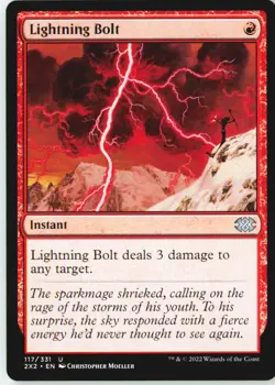 Lightning Bolt 117 Uncommon Double Masters 2022 Near Mint - Image 2