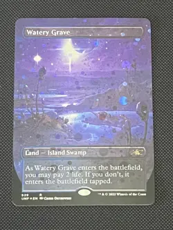 Watery Grave Galaxy Foil Unfinity MTG Near Mint Land - Image 1