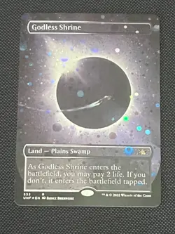 Godless Shrine Galaxy Foil Unfinity MTG Near Mint Land - Image 1