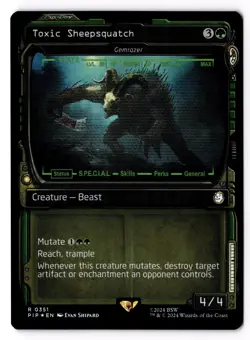 Toxic Sheepsquatch - Gemrazer (Showcase) 351 Universes Beyond: Fallout Foil NM - Image 1