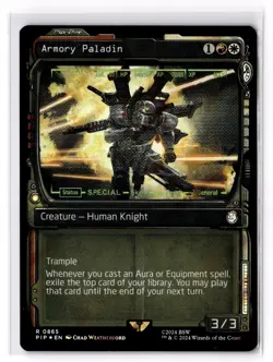 Armory Paladin (Showcase) (Surge Foil) 865 Universes Beyond: Fallout Foil NM - Image 1