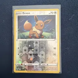 Pokemon Card Eevee 130/185 Promo Cosmo Reverse Holo NM - Image 1