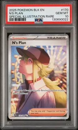 Pokemon Sv: Black Bolt N's Plan 170/086 Special Illustration Rare Holo PSA 10 - Image 1