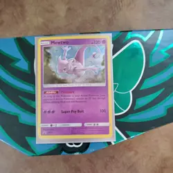 Mewtwo Holo Black Star Promo SM77 - Sun and Moon Pokemon TCG With SWIRL - Image 1