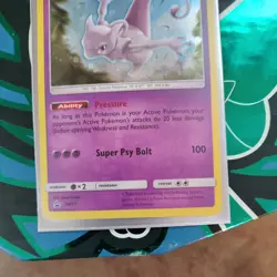 Mewtwo Holo Black Star Promo SM77 - Sun and Moon Pokemon TCG With SWIRL - Image 2
