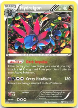 Hydreigon (Cosmos Holo) 074/119 Holo Promo Blister Exclusives Pokemon MP - Image 1