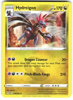 Hydreigon 115/203 Holo Rare Evolving Skies Pokemon Holo Near Mint - Image 1