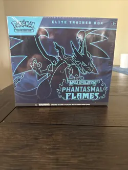 Pokemon Mega Evolution Phantasmal Flames Elite Trainer Box Factory Sealed ETB - Image 1