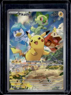 Pokemon Pikachu TCG SVP027 Paldea Evolved Black Star Promo - Image 1