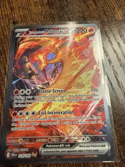 Pokemon TCG Team Rocket's Moltres ex 229/182 Sv10 Destined Rivals Full Art Holo - Image 1