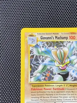 Pokemon Giovanni's Machamp 6/132 Holo Rare Unlimited Gym Challenge - Image 2
