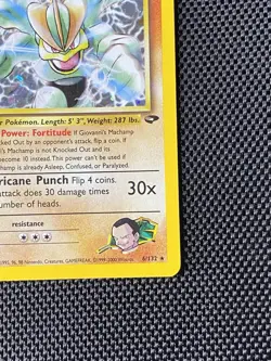 Pokemon Giovanni's Machamp 6/132 Holo Rare Unlimited Gym Challenge - Image 4
