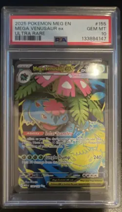 Pokemon Mega Venusaur ex 155/132 Ultra Rare Holo Me01 2025 PSA 10 - Image 1