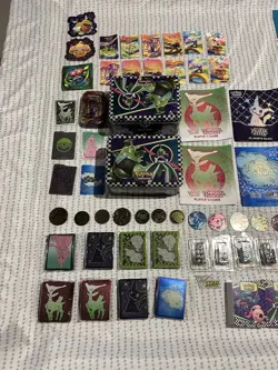 Pokemon TCG Accessories Lot Sleeves Dice Stickers Coins Dividers Poster Tin - Image 2