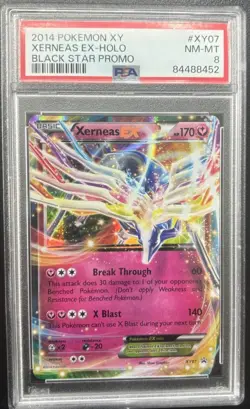 Pokemon Xerneas EX Holo Black Star Promo XY07 PSA 8 - Image 1