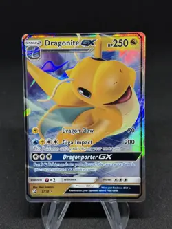 Dragonite GX 37/70 SM Dragon Majesty Holo Ultra Rare Full Art Pokemon TCG NM - Image 1