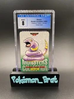 1996 Ekans Bandai Carddass Green Bottom Japanese Pokemon CGC 8 - Image 1