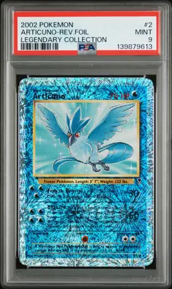 2002 POKEMON LEGENDARY COLLECTION #2 ARTICUNO-REVERSE FOIL PSA 9 - Image 1