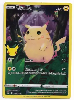 Pikachu 005/025 Holo Rare Celebrations Pokemon Holo Near Mint - Image 1