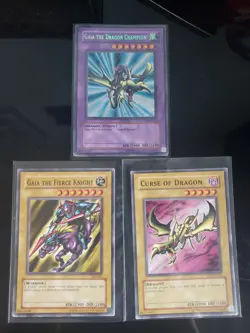 YuGiOh! Gaia the Dragon Champion LOB-125/Gaia the Fierce Knight/Curse of Dragon - Image 1
