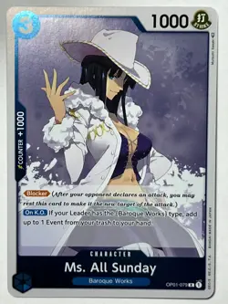 Ms. All Sunday OP01-079 Romance Dawn Foil One Piece Card Game - Image 1