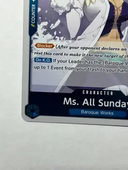 Ms. All Sunday OP01-079 Romance Dawn Foil One Piece Card Game - Image 4