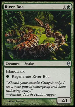 River Boa -Foil Medium Play MTG Zendikar - Image 1