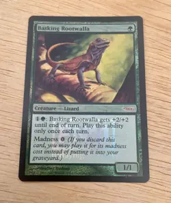 MTG Magic The Gathering Card Basking Rootwalla Creature Lizard Hudson 4/12 FNM - Image 1