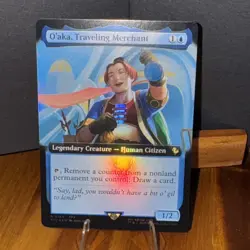 MTG Magic x Final Fantasy O’aka Traveling Merchant Rare Extended Art FOIL 0144 - Image 1