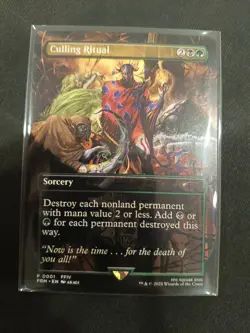 CULLING RITUAL FINAL FANTASY MTG Promo WPN FULL ART Non-Foil Card - Image 1