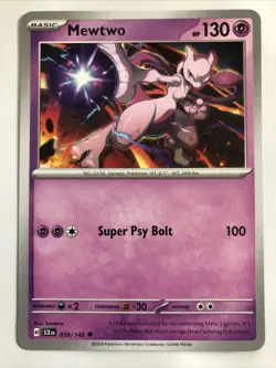Pokemon TCG Stellar Crown Mewtwo 059/142 NM - Image 1