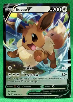 Eevee V - 108/159 - Pokemon Sword & Shield Crown Zenith - NM - Image 1