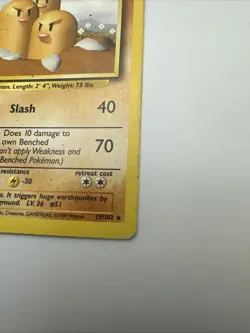Pokemon Dugtrio 019/102 Base Set Rare Regular 70 HP Slash Earthquake LP - Image 3