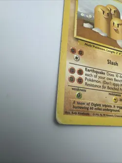Pokemon Dugtrio 019/102 Base Set Rare Regular 70 HP Slash Earthquake LP - Image 4