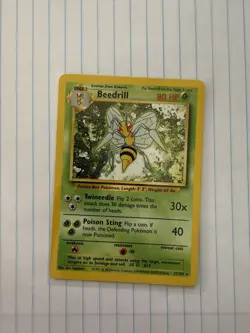 Pokemon TCG Beedrill Base 17/102 Rare WOTC - Image 1