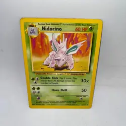 Nidorino 37/102 Uncommon Base Set Unlimited Pokemon Heavily Played - Image 1