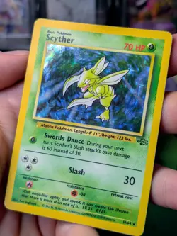 Pokemon TCG Scyther Holo Card 10/64 Jungle Set 1999 Rare Unlimited - Image 3