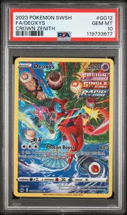 2023 Pokemon Sword and Shield Crown Zenith #GG12 FA/Deoxys PSA 10 - Image 1
