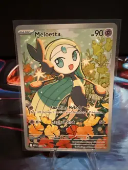 Pokemon TCG Meloetta Me: Mega Evolution Promo 026 90 HP EN Illustration Rare Ho… - Image 1