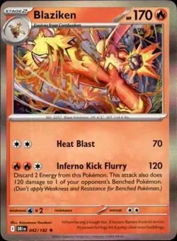 Blaziken 042/182 Holo Rare - Pokemon SV10: Destined Rivals NM - Image 1