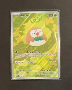 Pokemon TCG Rowlet 090/088 Illustration Rare Perfect Order Near Mint - Image 4