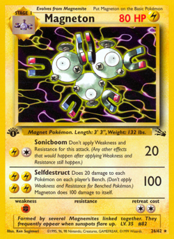 Magneton 26/62 Rare Fossil Pokemon Unlimited MP - Image 4