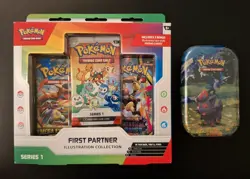 Pokemon First Partner Illustration Collection Series 1 &Ascended Heroes Tin!New! - Image 1