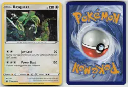 Rayquaza SWSH029 Holo Promo Sword & Shield Promo Pokemon Cosmo Holo NM - Image 3