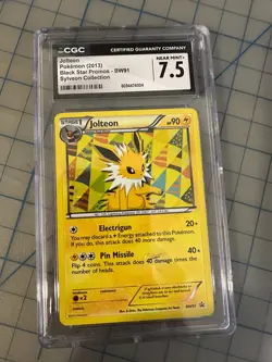 Pokemon English Jolteon BW91 2013 Black Star Promos -Cosmos Holo - Image 1