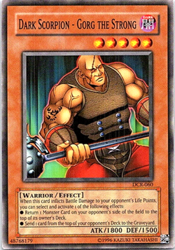 YuGiOh - Dark Scorpion - Gorg The Strong DCR-EN060- UNLIMITED EDITION - NM/M - Image 1